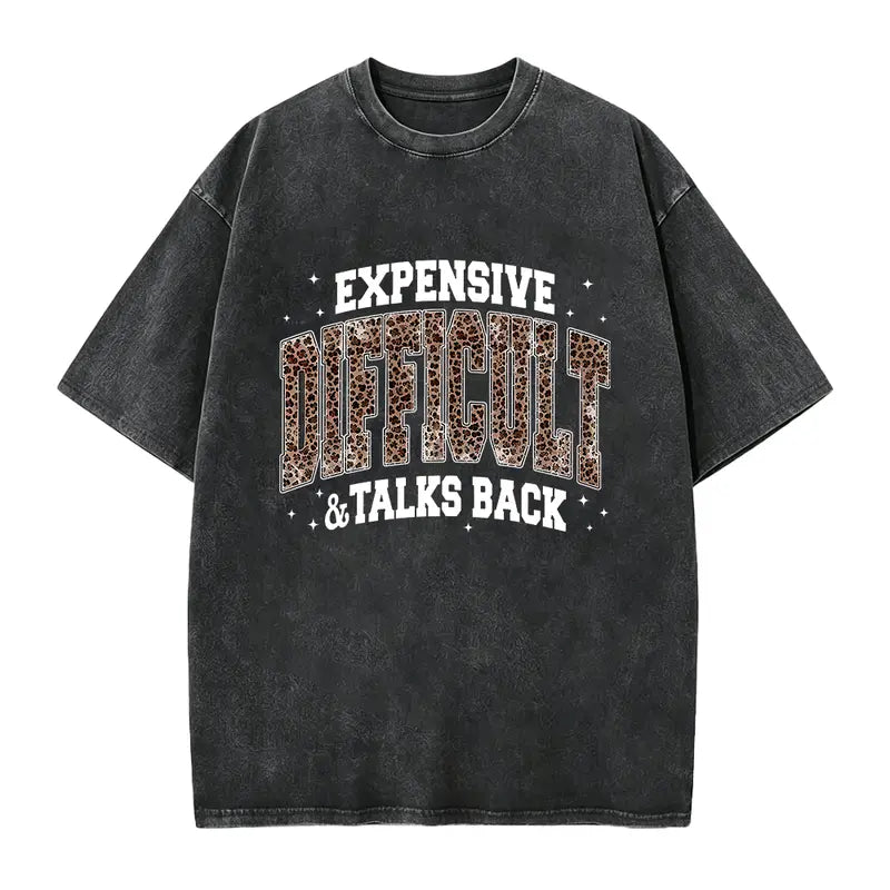 Expensive Difficult & Talks Back Leopard Print Shirt, Expensive And Difficult Shirt, Funny Mom T-shirt, Gift From Husband