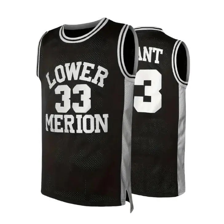 Men's #33 Embroidered Loose Fit Basketball Jersey - 100% Polyester Round Neck Knit Sleeveless Athletic Top with Texture Variant, for Training, Competition, Going Out & Other Activities