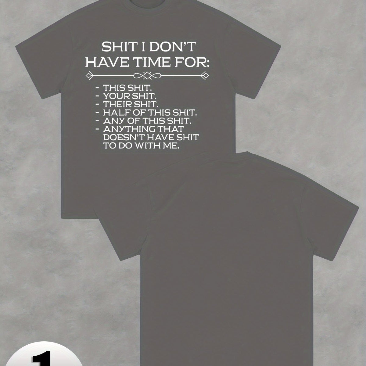 Letter Printing T-Shirt, Men'S Tees, Casual Short Sleeve T-Shirt for Summer