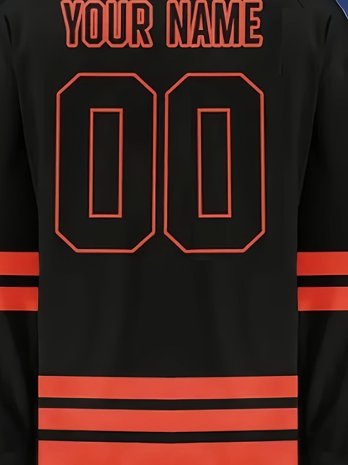 Customizing Rugby Jersey Team Name And Number, Hockey Team Uniform, Match Day Attire, Sports Enthusiast Player'S Team Kit