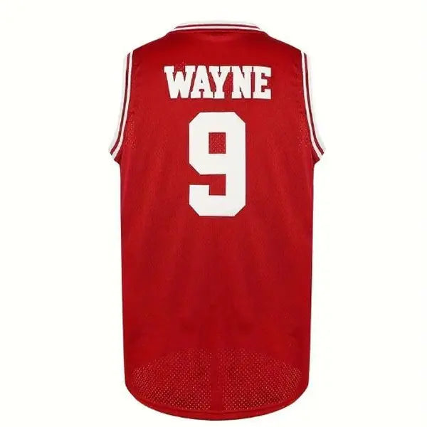 Men's Hillman College #9 Knit Fabric Crew Neck Basketball Jersey Tank Top - Men's Clothing, Mature Male Fit, Loose, Athletic Sportswear, Machine Washable for Running, Going Out, Professional Sports Use