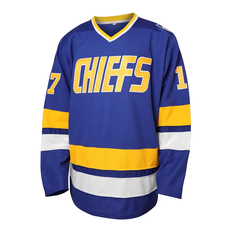Hanson Brothers Charlestown Chiefs Unisex Polyester Fan Jersey Shirts - High-Quality, Lightweight Mesh, Breathable, Loose Fit Striped Party Wear for 90s Theme Party, Halloween (Sizes 16,17,18) | Ideal Gift
