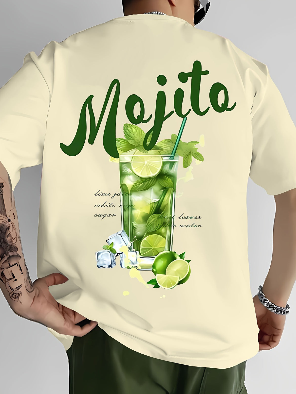 Men's summer short sleeve printed T-shirt