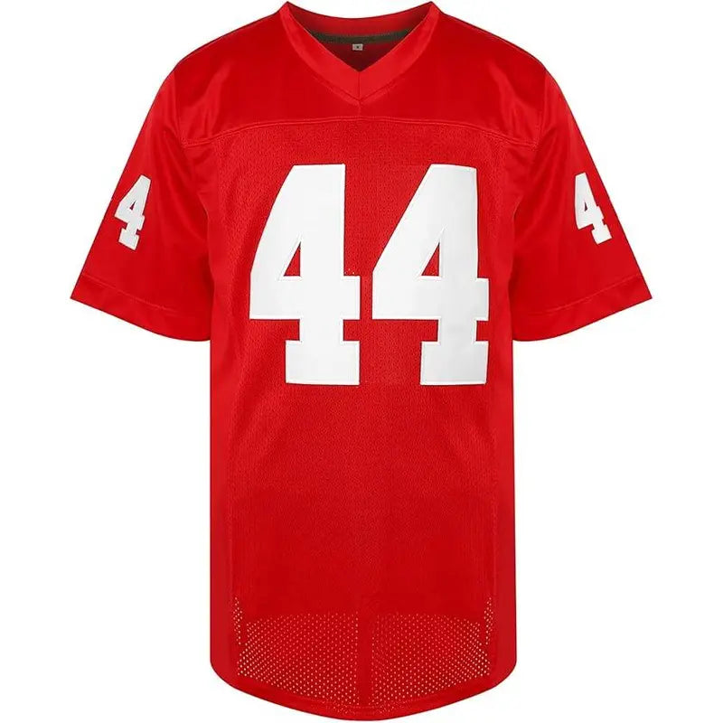 Men's Forrest Gump #44 Stitched Red Short Football Jersey - Lightweight, Quick Dry, Breathable, Retro Fashion Jersey Shirt, Athletic Active Top for Party, Sports, Outdoor Leisure Wear, Short Football Jerseys, Athletic Active Tops