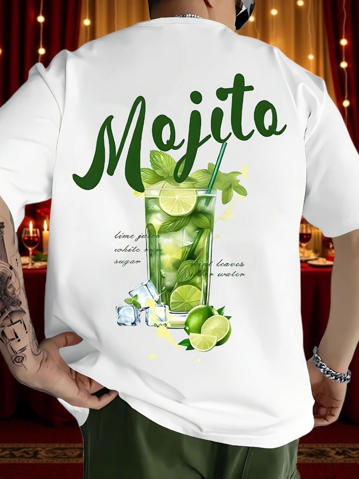Men's summer short sleeve printed T-shirt