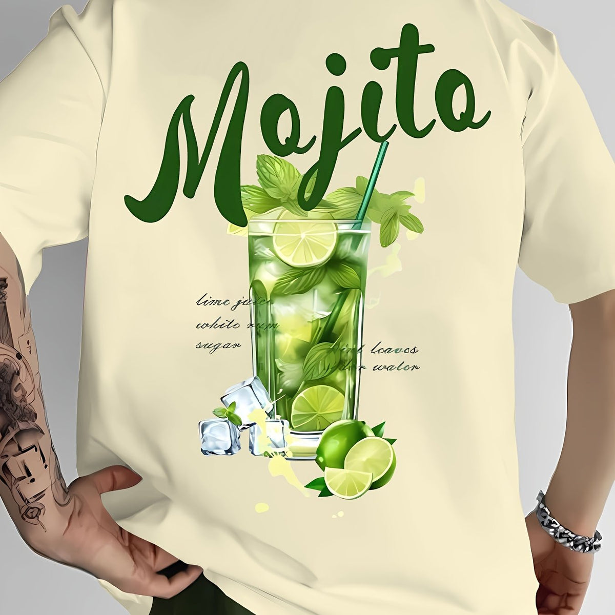 Men's summer short sleeve printed T-shirt