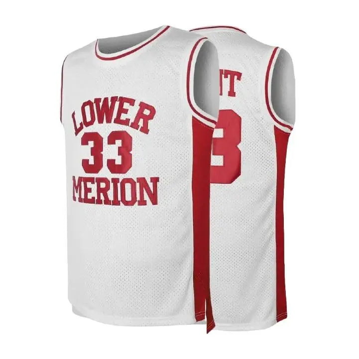 Men's #33 Embroidered Loose Fit Basketball Jersey - 100% Polyester Round Neck Knit Sleeveless Athletic Top with Texture Variant, for Training, Competition, Going Out & Other Activities