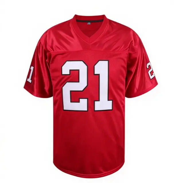 Vintage Red #80 Alphabetical Embroidery Football Jersey, Exclusive Professional Sports Apparel for Fans