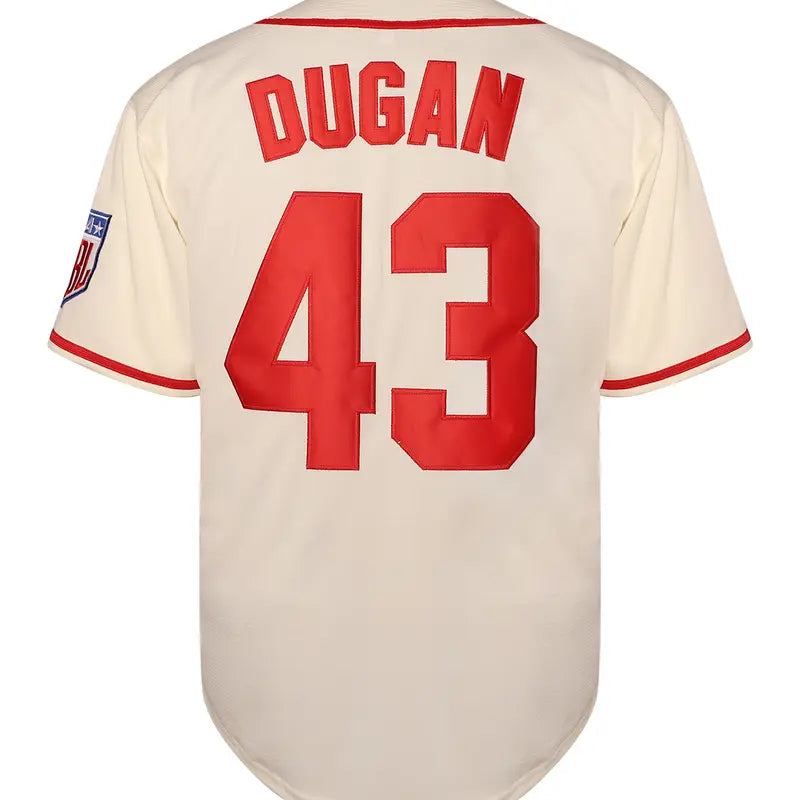 43 City of Rockford Peaches A League of Their Own Movie Men's Baseball Jersey Stitched
