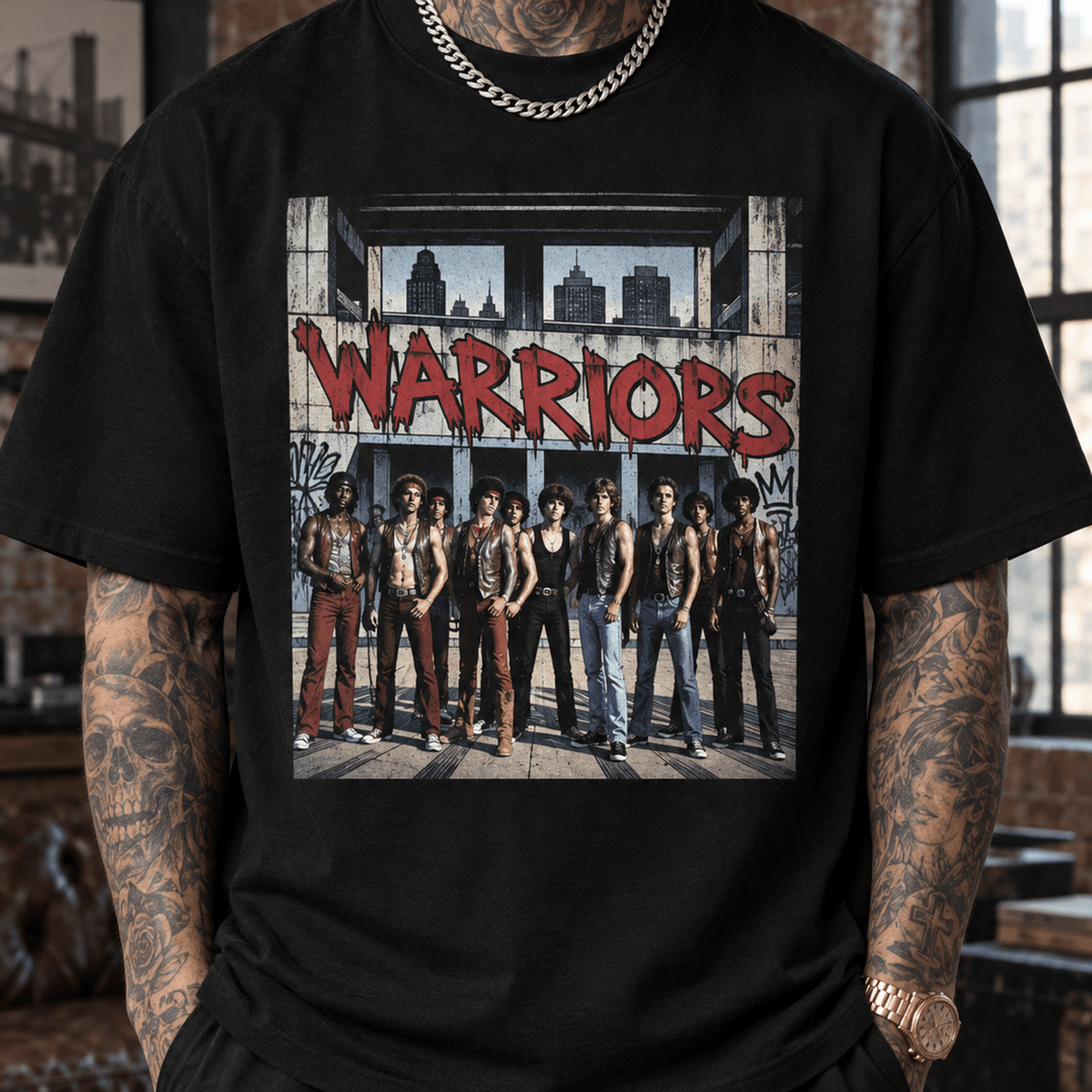 Men'S Warriors Graphic LWBMEF T-Shirt - Soft Casual Loose Fit Round Neck Tee with Iconic Warriors Print, All-Season Streetwear Suitable for Daily Wear, Gym, Gifts, Machine Washable for Outings