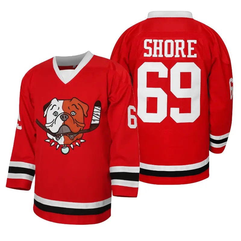 EETUG Adult TronX Blueberry Bulldogs Apparel Jersey - Shore TV Series Collector Memorabilia, Sublimated Polyester Sporty Jersey, Professional Hockey Wear with Bold 69 Back Print, Shore 69 ID for Rink Nights, Long Sleeve Tops