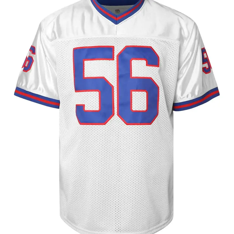 Unisex Stitched V-Neck #56 Blue Sport Jersey - Short Sleeves, Warm-Weather Ready, Clean Classic Profile, Casual Sports Wear, Football Jersey Style, American Football, Rugby Use, Shared Wardrobe-Friendly Cut