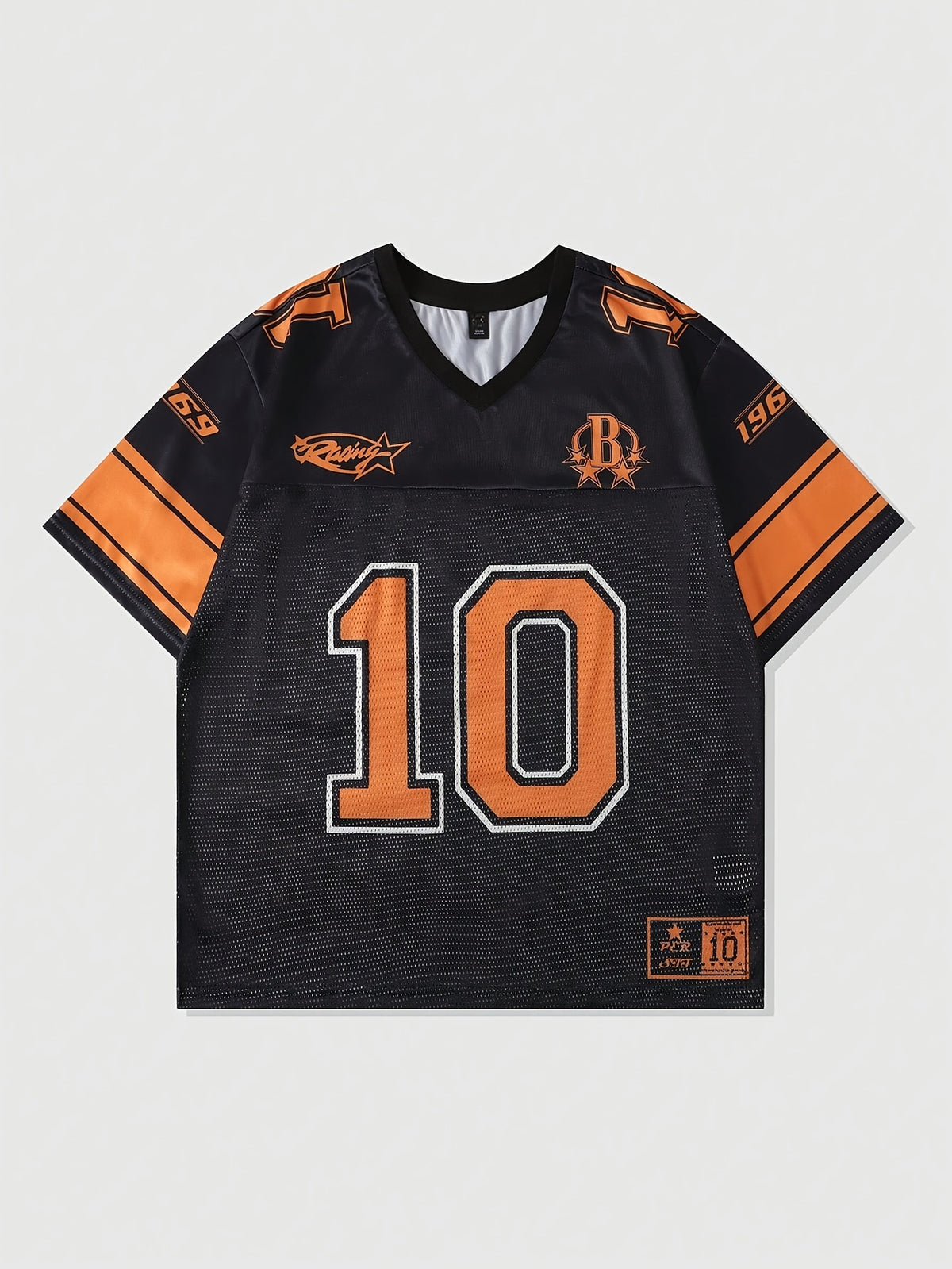 Men'S American Retro Digital Print Short Sleeve Jersey Mesh Breathable Loose V-Neck Sports Top Summer Streetwear, Men'S Athletic Short Sleeve T-Shirt