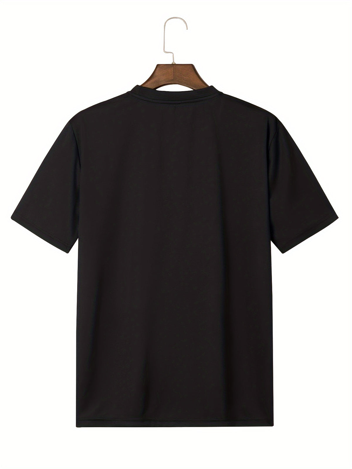 Summer Short Sleeve Pattern Print T-Shirt Versatile Men's Inner Wear Base Layer Short Sleeve