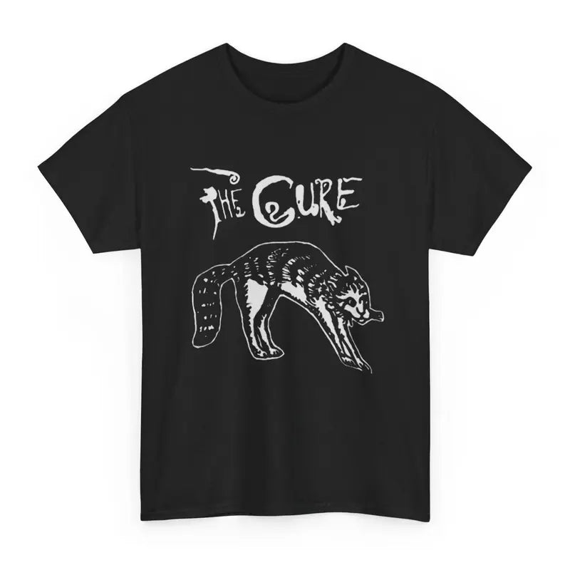Vintage Retro Band The Cure Unisex T-Shirt, The Cure Cat Tee, 90s Alt Indie Rock, Unisex Shirt, Music Gifts, Cat Lover Gifts