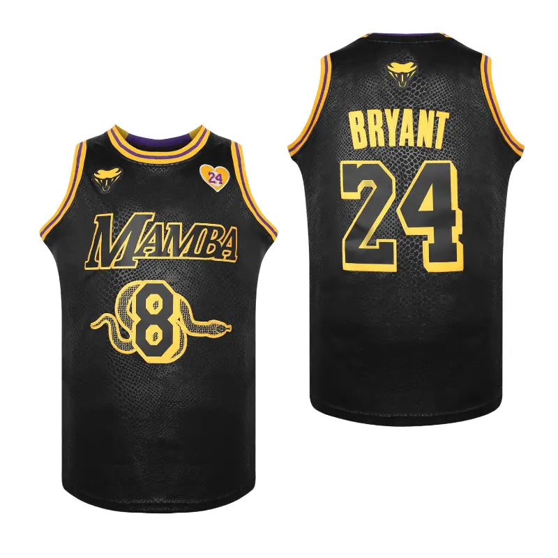 Professional #8/#24 Print Mamba Basketball Jersey - Breathable, Stretchy Polyester Sleeveless Uniform for Basketball Players, Training, Game Day