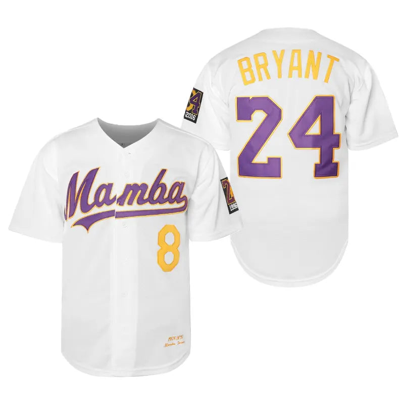 Men's Mamba 24 Number Oversized Jersey Style Short Sleeve Tops - Loose-Fitting V-Neck Polyester Retro Baseball Training Top with Letters Baseball, 90s Classic Athletic Wear for Casual, Outdoor Use