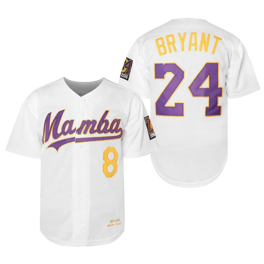 Men's Mamba 24 Number Oversized Jersey Style Short Sleeve Tops - Loose-Fitting V-Neck Polyester Retro Baseball Training Top with Letters Baseball, 90s Classic Athletic Wear for Casual, Outdoor Use