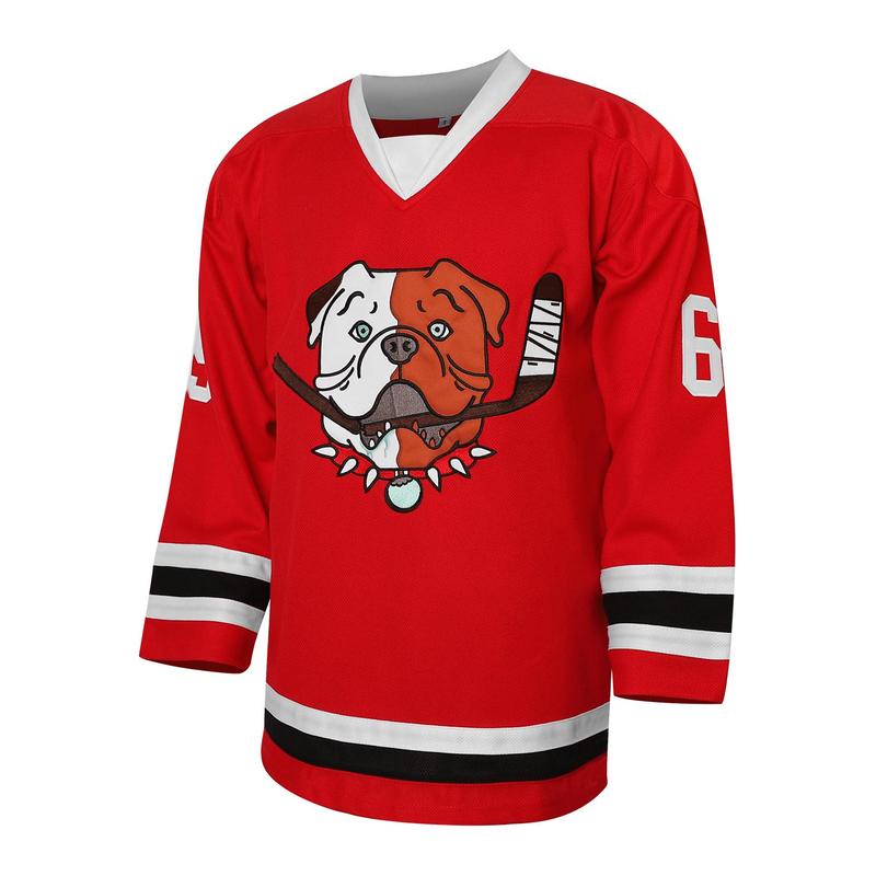 EETUG Male Shoresy #69 Sudbury Blueberry Bulldogs Sublimated V-Neck Full Jersey, Polyester Athletic Tops with Custom Sublimated Design & Visible Back #69, High-Quality Sports Apparel for Fans