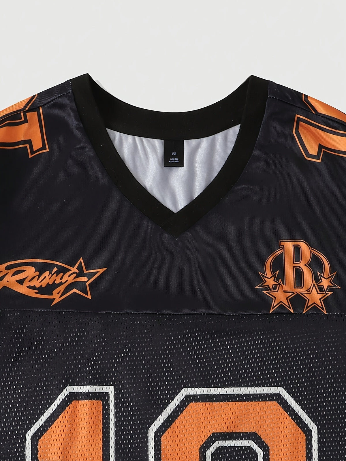 Men'S American Retro Digital Print Short Sleeve Jersey Mesh Breathable Loose V-Neck Sports Top Summer Streetwear, Men'S Athletic Short Sleeve T-Shirt