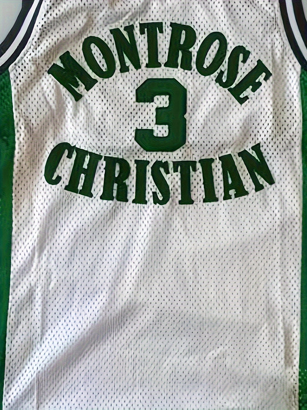 Men'S #3 White Basketball Jersey Embroidery