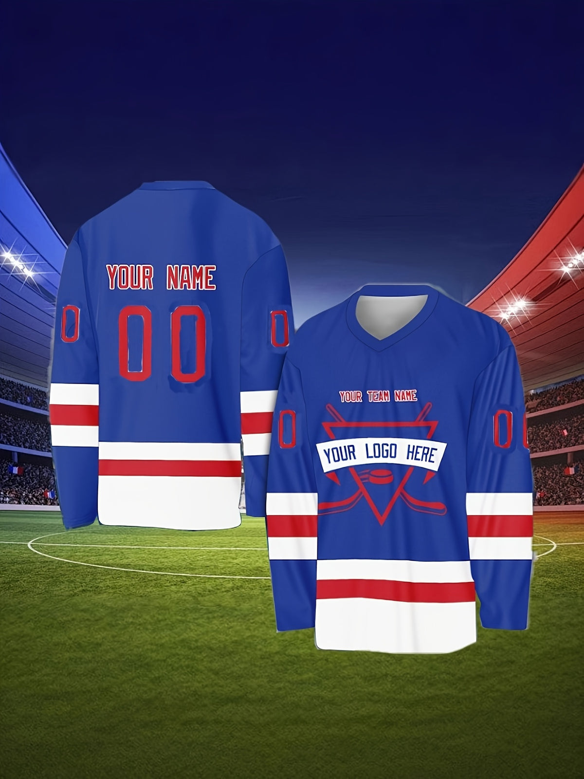 Customized Rugby Jersey with Team Name and Number, Hockey Uniforms, Game Day Attire, Team Jerseys for Ball Enthusiasts Players