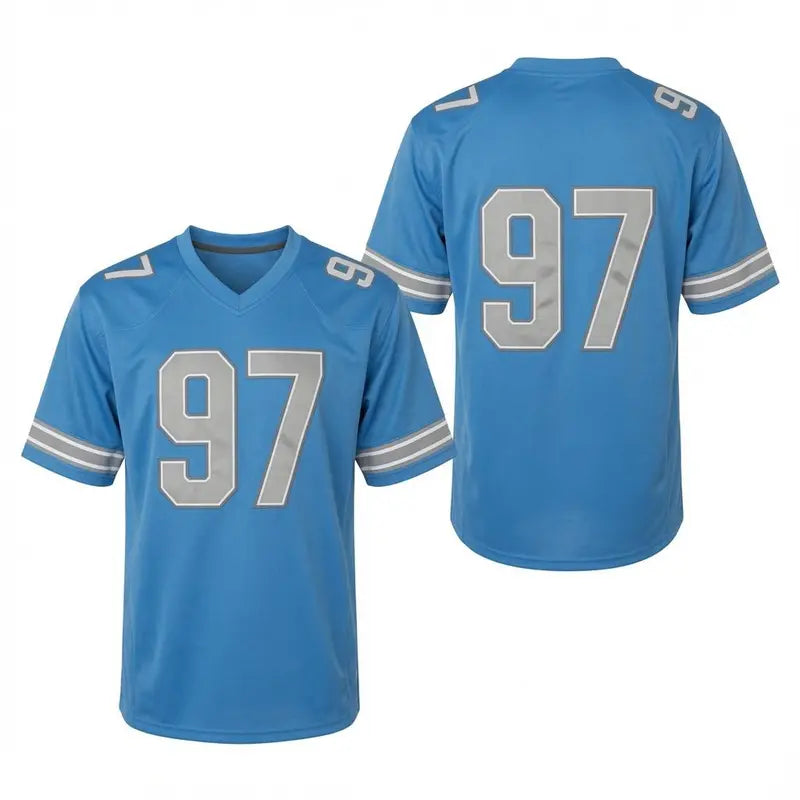 Gibbs #0 Sporty Football Jersey - Lightweight Jersey, Quick-Dry Polyester, Sewn Mesh Ventilation, Breathable Short Sleeve Tops, Professional Sports Apparel for Football Enthusiasts