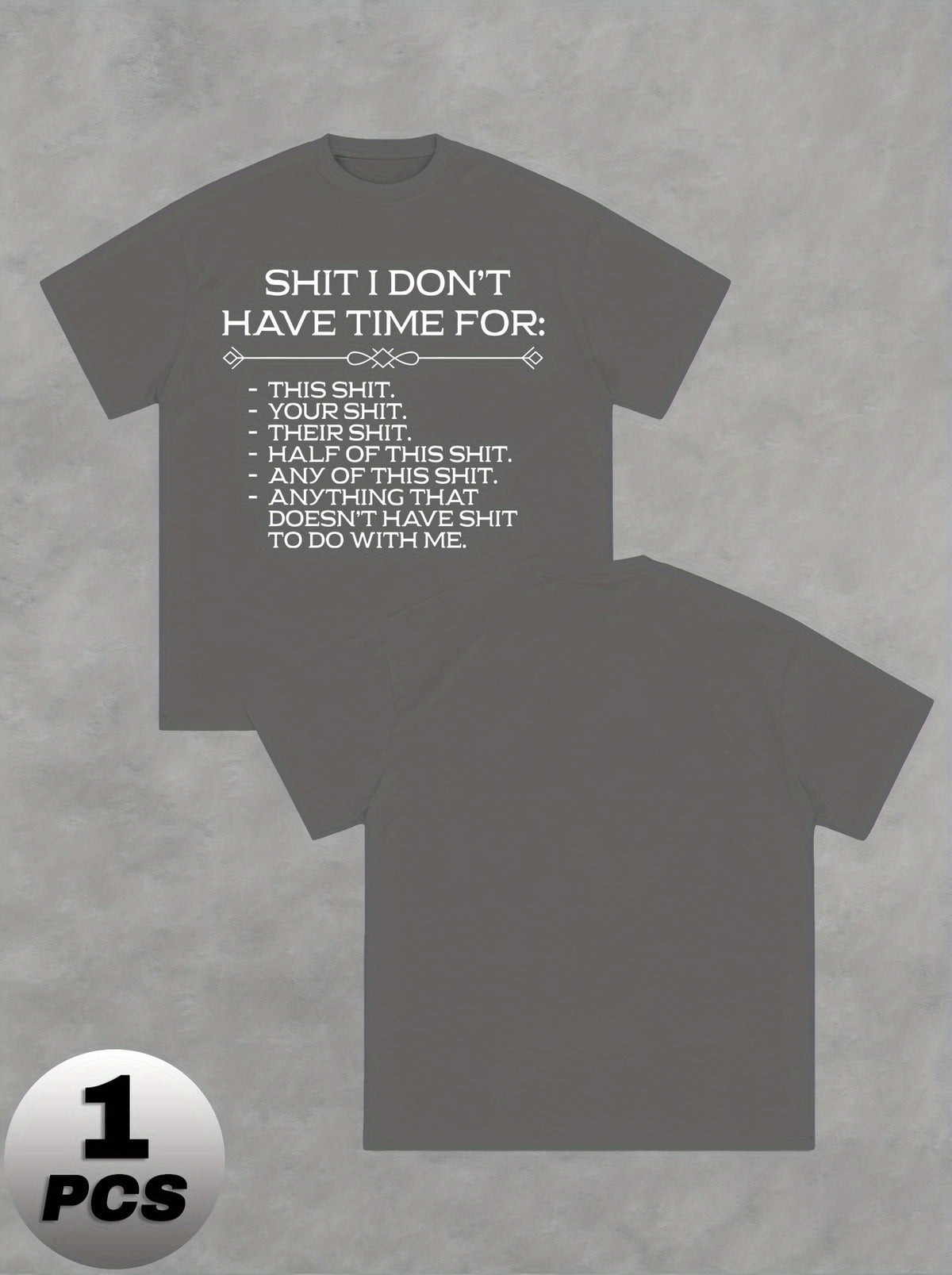 Letter Printing T-Shirt, Men'S Tees, Casual Short Sleeve T-Shirt for Summer