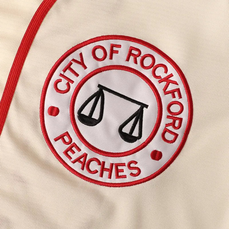 43 City of Rockford Peaches A League of Their Own Movie Men's Baseball Jersey Stitched