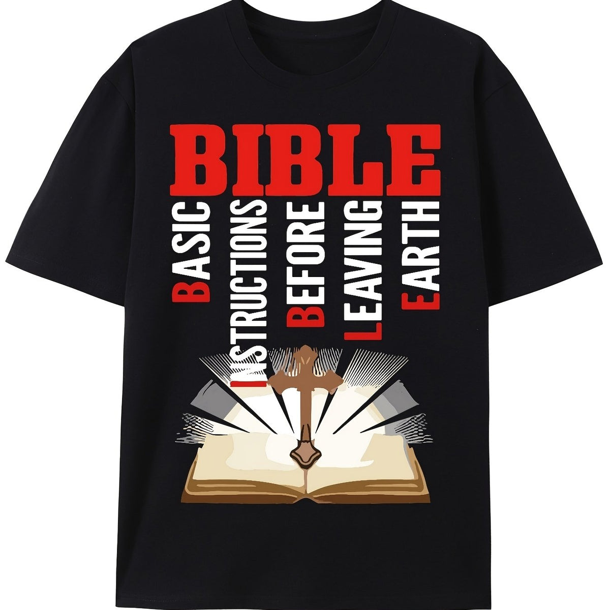 Men's Unisex's Bible Verse TShirt Round Neck Short Sleeve with Bible Design Cross Book of Revelation 3 1415 Bible Verse AllSeason Comfort FitRetro Casual Short-sleeved T-shirt with a Round Neck and Printed Pattern Suitable for Daily Commuting