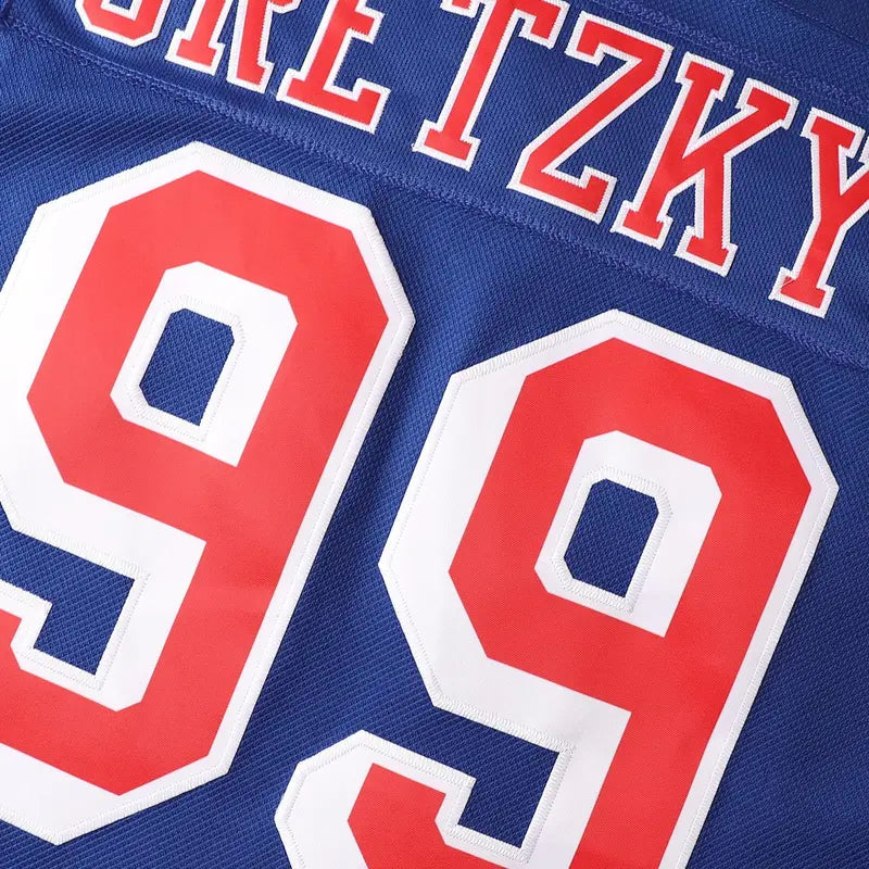 Unisex Gretzky #99 Hockey Jersey - Multi-Size Option, 3XL Available, Embellished Embroidery Details, Comfortable Fabric for Hockey Fans
