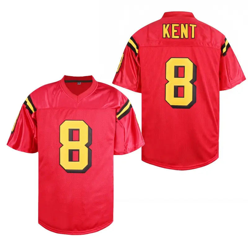 Clark Kent #8 Superman Prequel Commemorative American Football Jersey - Breathable Athletic Top, Lightweight Jersey, Sporty Sports Top for Movie Fans, Short-Sleeve Mesh Shirt with Embroidered Numbers and Letters