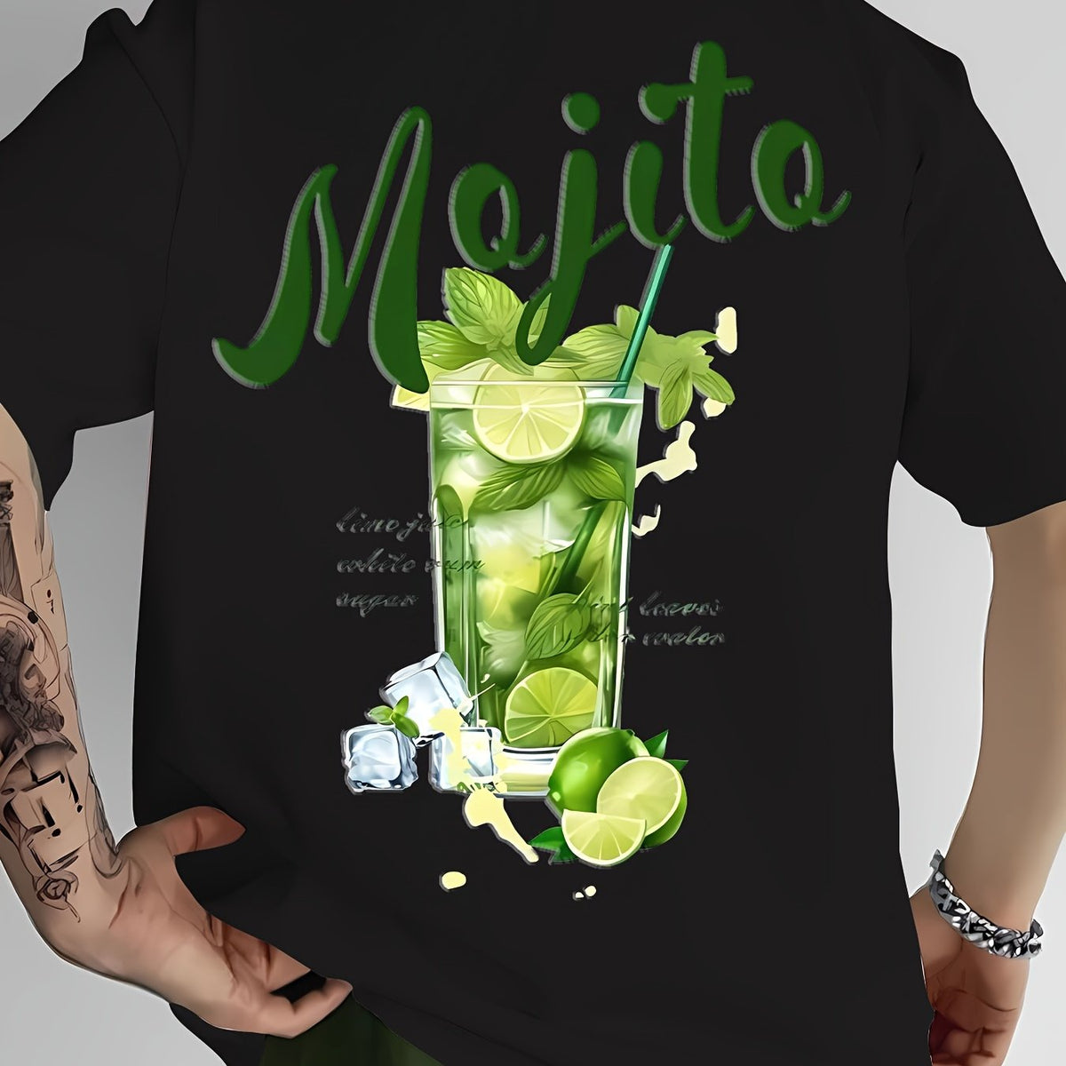 Men's summer short sleeve printed T-shirt