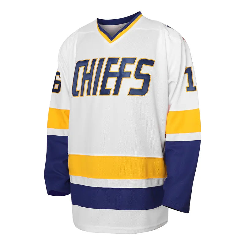 Hanson Brothers Charlestown Chiefs Unisex Polyester Fan Jersey Shirts - High-Quality, Lightweight Mesh, Breathable, Loose Fit Striped Party Wear for 90s Theme Party, Halloween (Sizes 16,17,18) | Ideal Gift