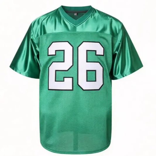 Men's #26 Print Lightweight Football Jersey - Rugby-Ready Fit Polyester Football Shirts, Multi-Size Loose Athletic Jersey for Male Clothing, Indoor-Outdoor Competition & Indoor-to-Street Wear