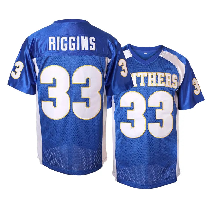 Men's #33 Blue Football  Jersey - Quick-Dry Mesh Jersey Style Football Top, Number and Graphic Athletic Wear, Professional Sports Fan Gift