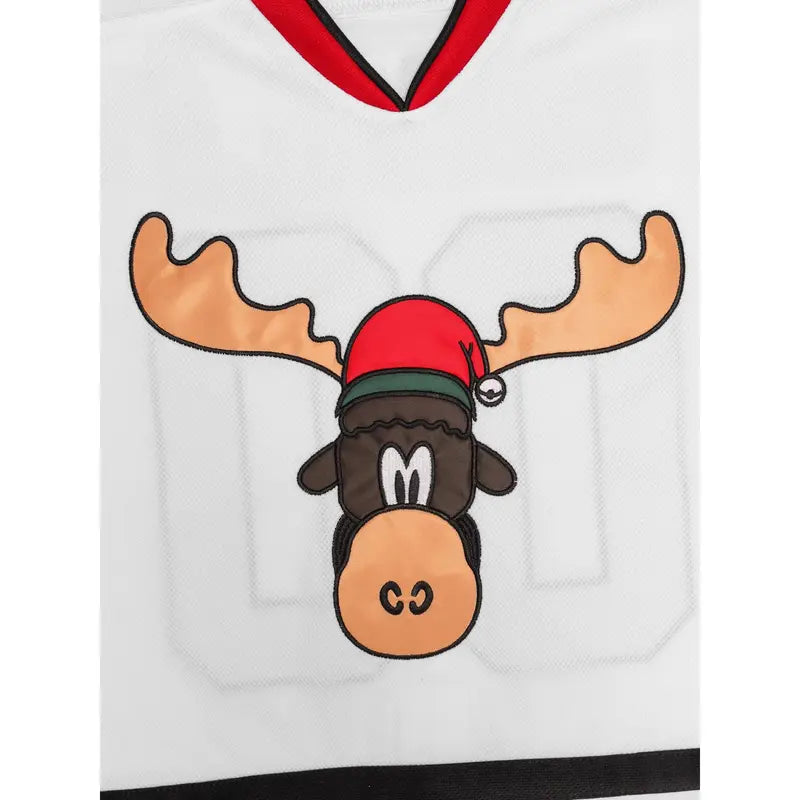 #00 Griswold Movie Stitched Men's Hockey Jersey, White Long-Sleeve Quick-Dry Casual Sports Top with Twill Lettering, Mesh Breathability, Machine Washable for 90s Jersey Parties, Halloween
