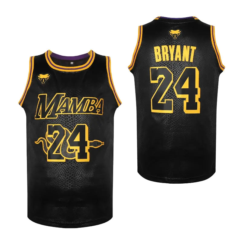 Men's Loose-Fitting Polyester Short Sleeve Shirt - V-Neck Button-Down Kobe-Inspired Baseball Embroidered Jersey, 24 Large Number Back Athletic Top for Casual Wear, Hip Hop Performances