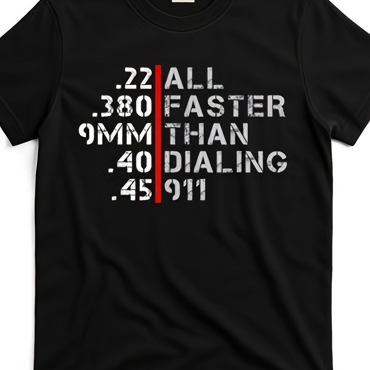 Pro Gun Rights Shirt Faster Than Dialing 911 Gun Lovers T-ShirtSame Style for Men and Women 2025 Summer Short-sleeved Printed T-shirt Pure Cotton 220G