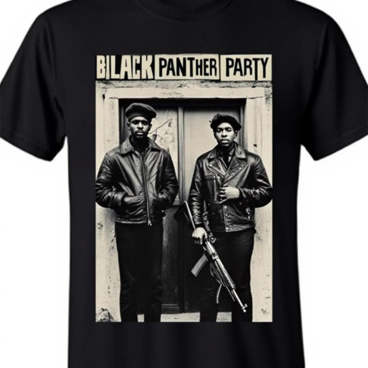 ' Iconic Black Panther Party Print T-Shirt - 100% Cotton Vintage BPP & Symbol, Streetwear for Protest Events & Casual Wear,