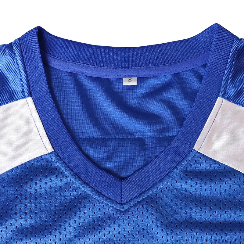 Men's #33 Blue Football  Jersey - Quick-Dry Mesh Jersey Style Football Top, Number and Graphic Athletic Wear, Professional Sports Fan Gift