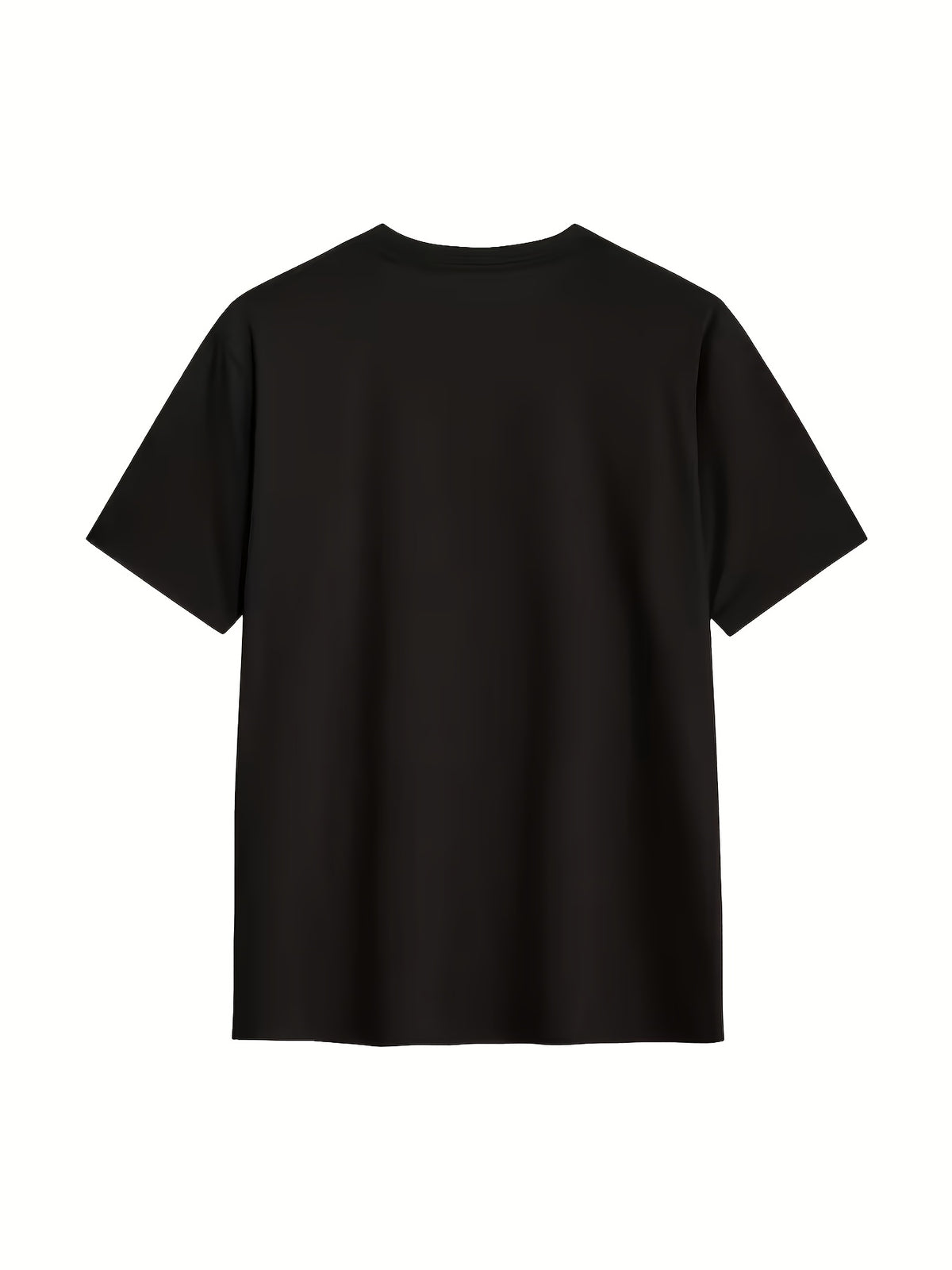Unique Patterned Black T-Shirt - Rolled Sleeve Design, Metallic Font with Monochrome Guitar Illustration - Stylish Casual T-Shirt for Music Lovers, Perfect for Everyday Wear Or Concerts - Comfortable Fabric for All-Day Ease.
