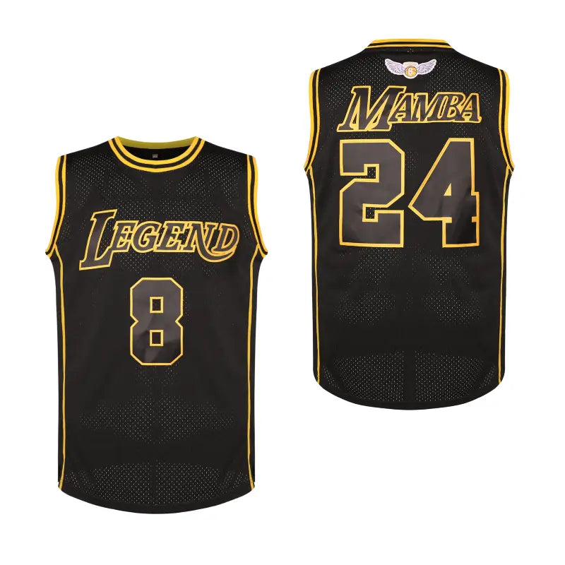 Professional #8/#24 Print Mamba Basketball Jersey - Breathable, Stretchy Polyester Sleeveless Uniform for Basketball Players, Training, Game Day