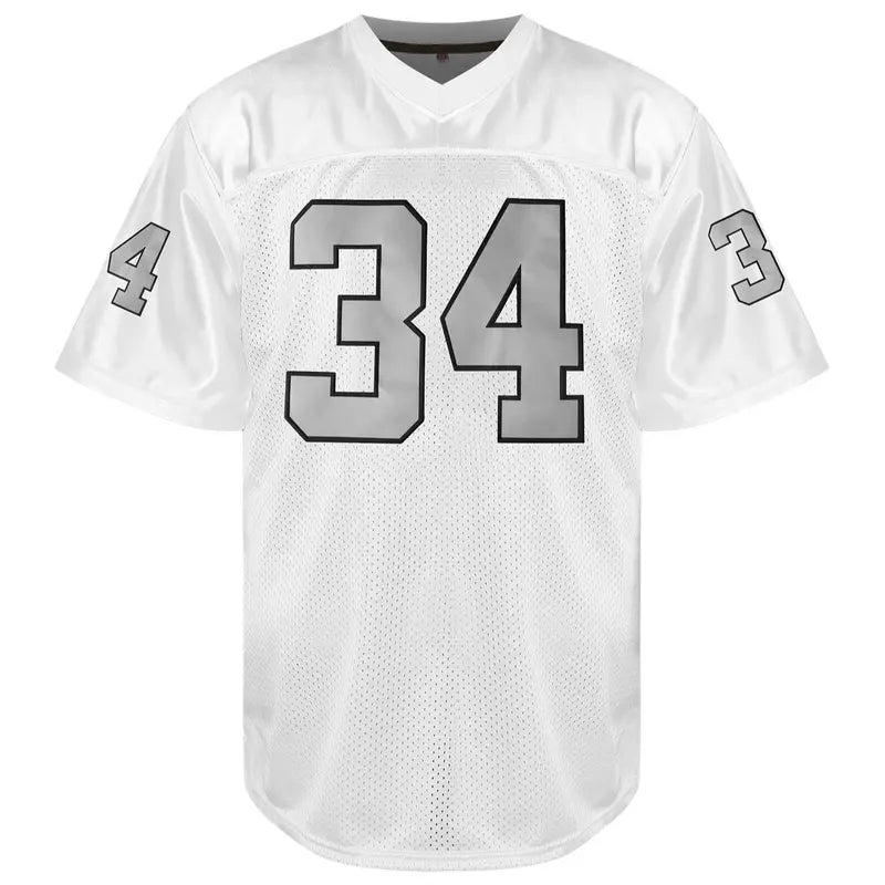 Men's #34 V-Neck Cool Knit Jersey Top - Breathable Athleisure Clothes, Embroidered Universal Casual Sporty Male Clothing for Training, Competition