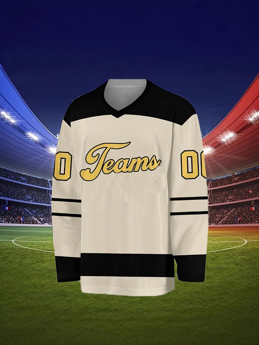 Customized Rugby Jersey with Team Name and Number, Hockey Uniforms, Game Day Attire, Team Jerseys for Ball Enthusiasts Players