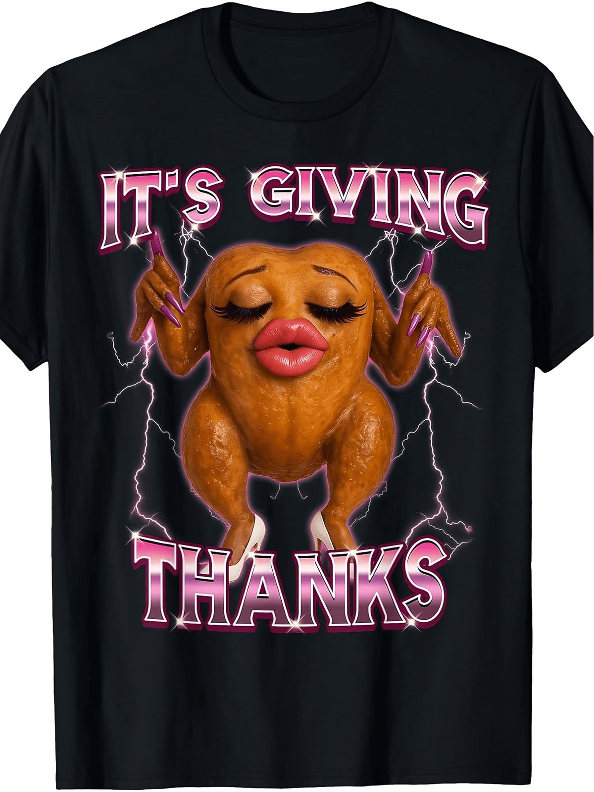 Hobby Turkey Thanksgiving T-Shirt, Retro Style "Thanksgiving" Meme Design, Suitable for Humorous Holiday Wear, Turkey Day Party Casual Wear, Machine Washable