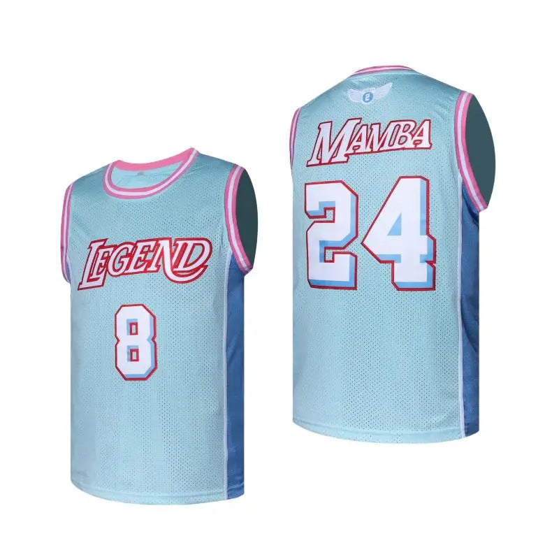 Professional #8/#24 Print Mamba Basketball Jersey - Breathable, Stretchy Polyester Sleeveless Uniform for Basketball Players, Training, Game Day