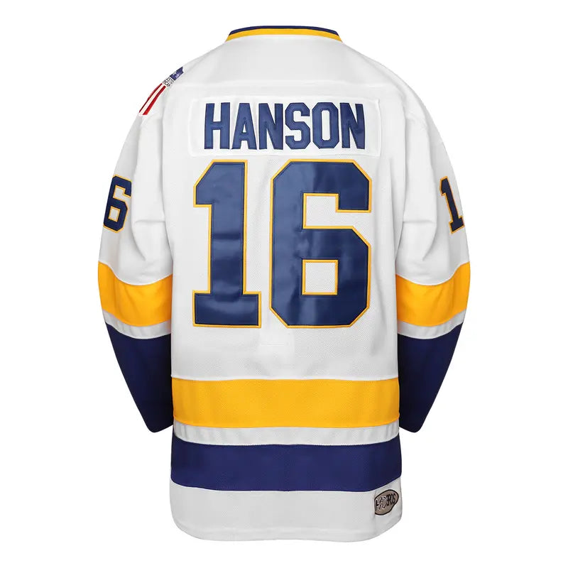 Hanson Brothers Charlestown Chiefs Unisex Polyester Fan Jersey Shirts - High-Quality, Lightweight Mesh, Breathable, Loose Fit Striped Party Wear for 90s Theme Party, Halloween (Sizes 16,17,18) | Ideal Gift