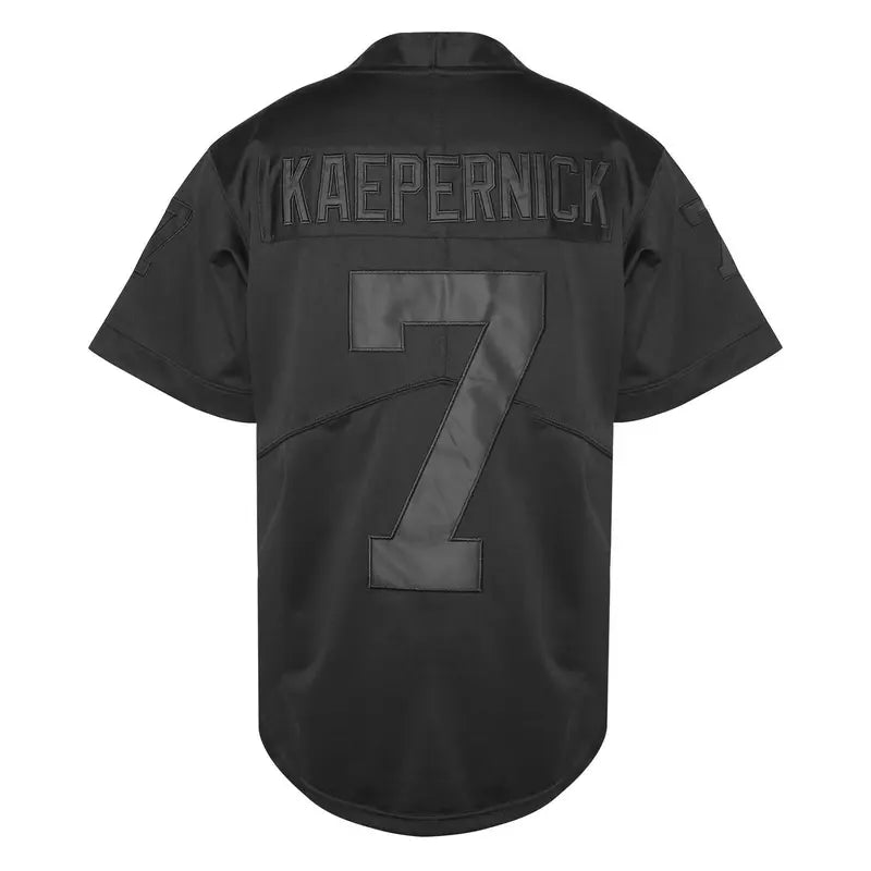 Men's Football jersey #7 - Casual V-neck, short sleeves, loose fit, dark gray, white and black, perfect for team sports, outdoor and casual wear.