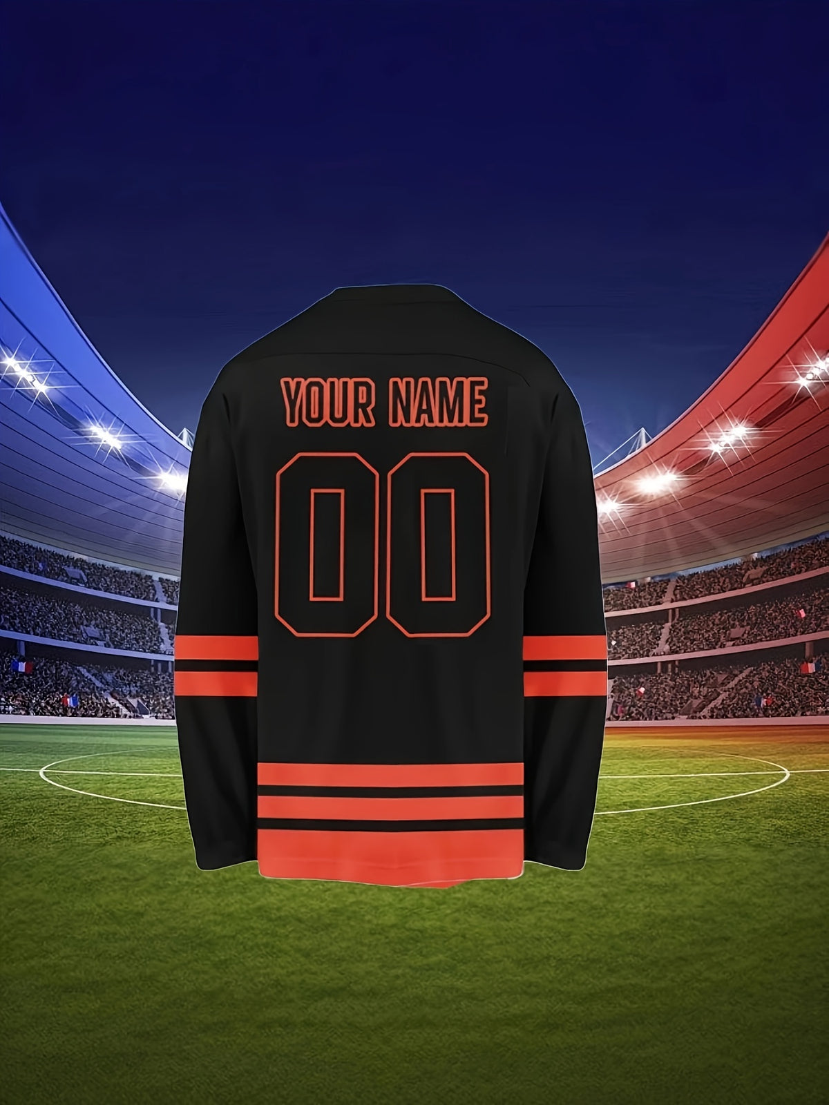 Customizing Rugby Jersey Team Name And Number, Hockey Team Uniform, Match Day Attire, Sports Enthusiast Player'S Team Kit